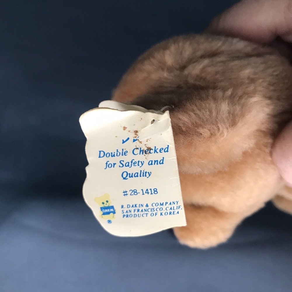 Vintage 1981 Dakin Dark Brown 8" Teddy Bear Plush Stuffed Animal Tags‎ - Picture 4 of 7